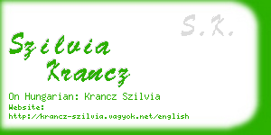 szilvia krancz business card